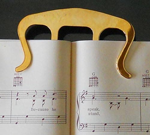92x64x8mm Gullfarget Klype - Notebokmerke og Sideholder