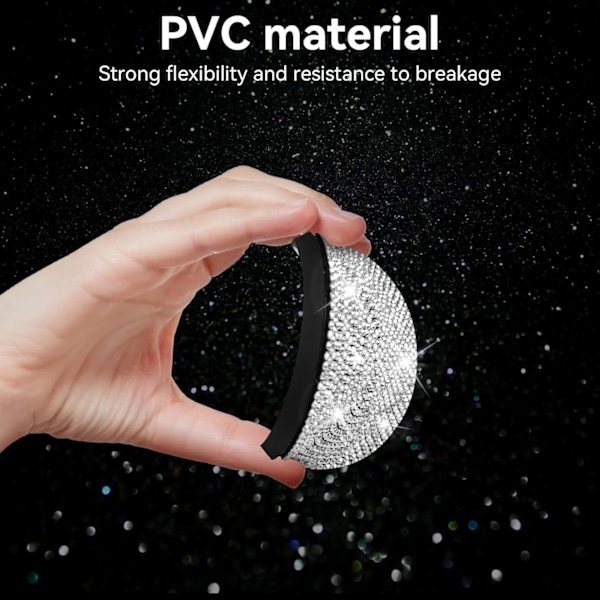 Bling Kopholder Coasters til Bil, 2 STK Universal Skridsikker Kopholder, Indlejrede Dekorative Coasters Skinnende Krystal Bilinteriør Tilbehør Gaver til W