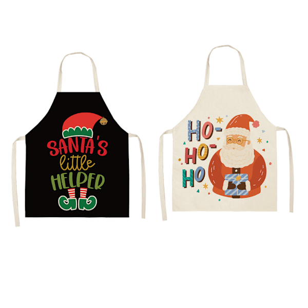 Roliga Julbakningsförkläden 2-pack 47x38cm Tomteförkläde