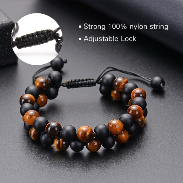 Tiger Eye Stone armbånd for menn og kvinner - naturlig energi