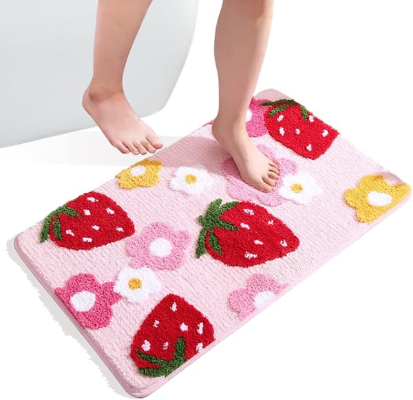 (Rosa, 45x65cm) Badmatte Sklisikker Absorberende Vaskbar Dørmåtte Vis