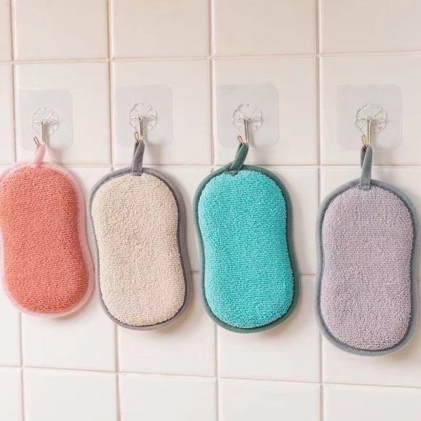 The color is random and two hooks are given, Washable Sponge 5