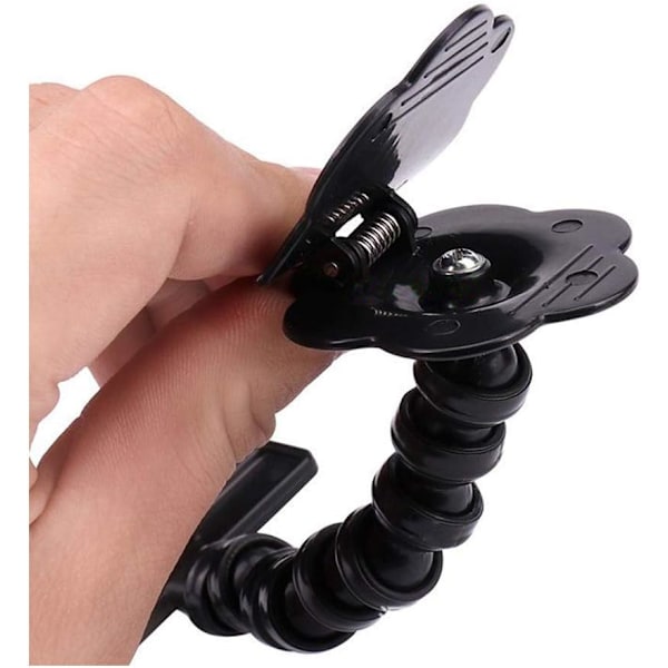 x Fleksibel Pet Selfie Stick (Sort) til Hunde og Katte, Fotorekvisitter, Legetøj, Multifunktionelt Smartphone Tilbehør, Snackholder, Hundebadelegetøj
