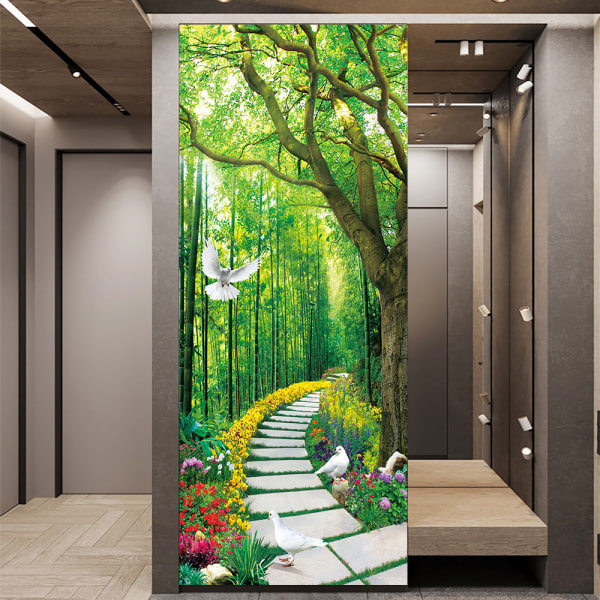 (38,5*200cm*2stk) 3D-effekt plakat dørklistremerke 34