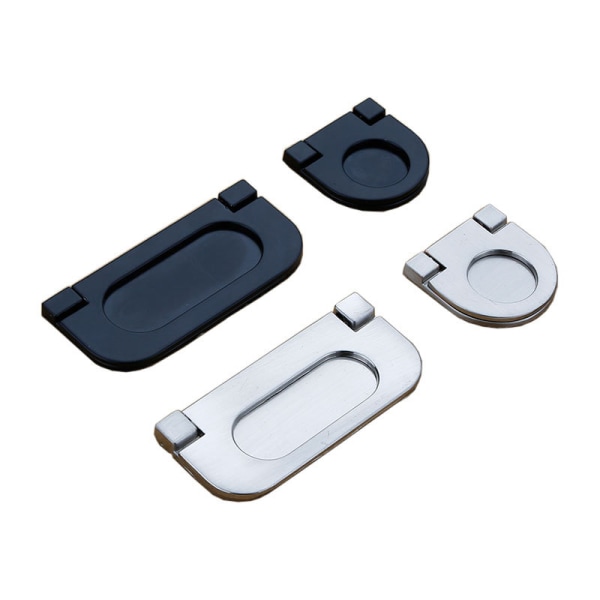 5 st moderna minimalistiska amerikanska aluminium svarta dörrhandtag