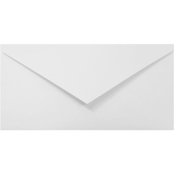 100 hvite konvolutter DL 110x220mm 120g spiss klaff elegante konvolutter forretningskonvolutter for forretningsbrev bapt
