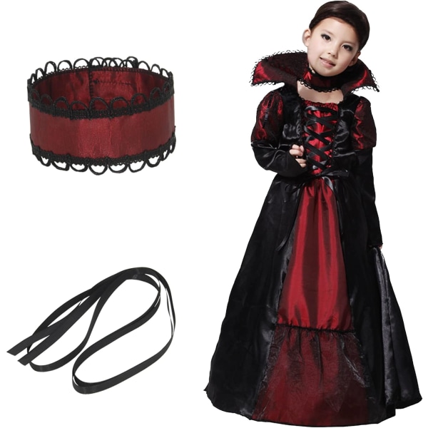 (S)Vampyrdräkt för flickor - gotisk grevinna Lady Fancy Dress Kostnad