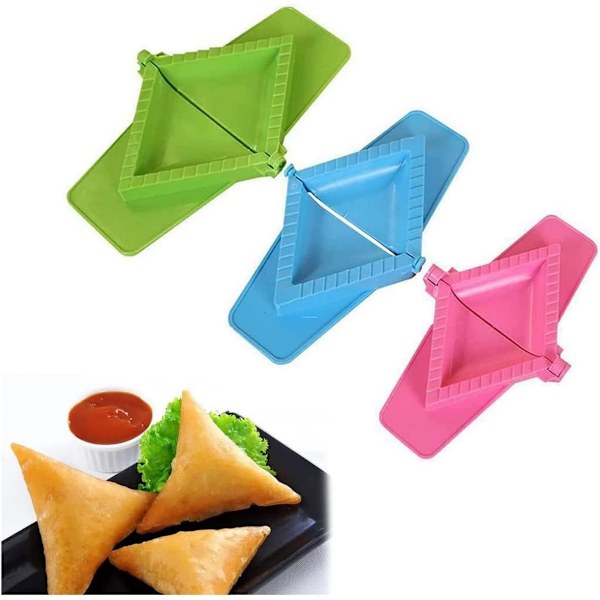 (3 st olika storlekar) Dumpling Maker Degbrytare - Jannity Triangel Dumpling Ravioli Maker Set Press Form Essentiell Ki