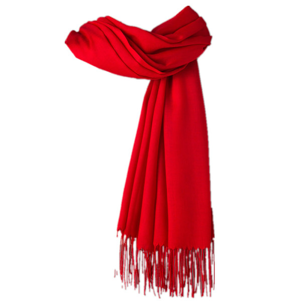 Rødt Sjal Tørklæde Dame Tørklæde Vinter Varmt Store Tørklæder Pashmina Sc