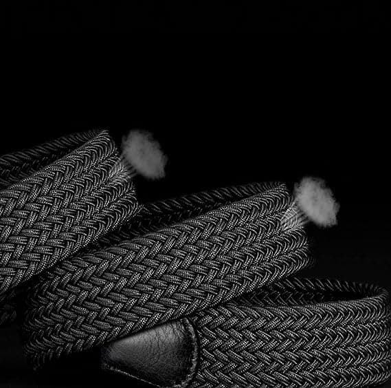 2 stk. Unisex elastisk flettet bælte elastisk stof bælte til mænd