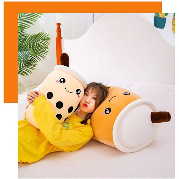 Boba Fluffy Plush Pute, Kreativ Boblemelk Teekopp Form