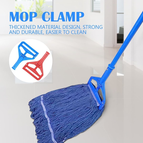 2 kpl Mop-pään kiinnikkeitä ruuvikiinnityksellä muoviselle mop-päälle, nopea vaihto lattian puhdistukseen, rullamop-pään vaihtotarvikkeet kotiin