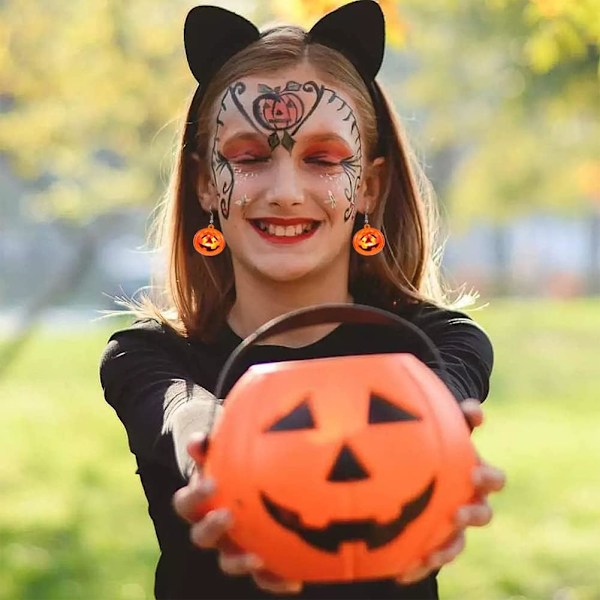 Halloween LED Gresskar Ørepynt Søte Lysende Halloween Smykker Dekorative Kreative Rekvisitter