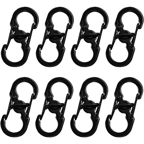 Pieces Små Karabiner, S-Formet Dobbel Klips Karabiner Mini Karabiner Nøkkelring, S-Type Karabiner Klips S-Type Karabiner