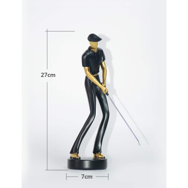 Amoy-Art Golfer Statue Figurine Golf Skulptur Dekor Moderne Int