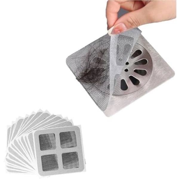 20-pack Engångshårsuppsamlare, självhäftande avloppsfällor, dusch- och badkarhårfilter, avloppsskydd, sänkhårfilter