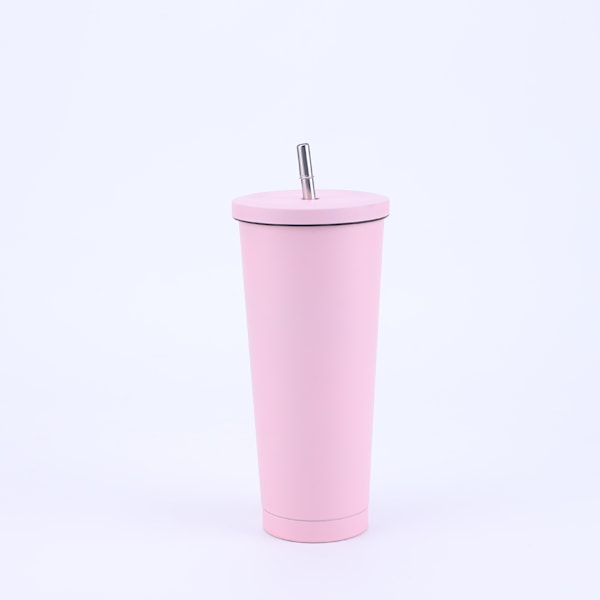 2Rostfritt stål resetermosmugg med sugrör och lock, resetermos, V