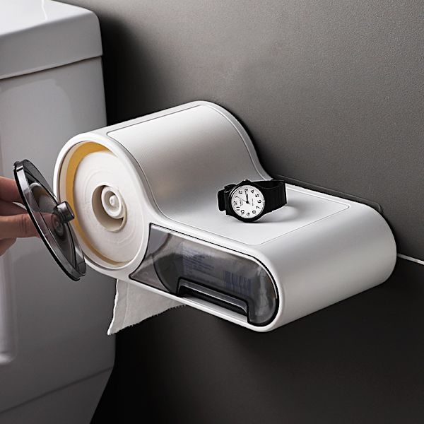 Vægmonteret toiletrulleholder toiletrulleholder telefonholder