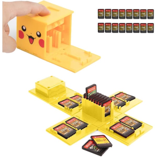 Nintendo Switch case, suojaava säilytys pelikortin organizer kova case , jossa 16 paikkaa, St