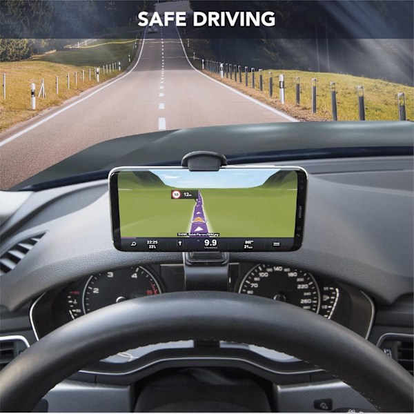 PCS Cellularline | Dash Clip - Universal - Universal Dashboard Bilsmartphoneholder til alle mobiltelefoner - iPhone, Samsu
