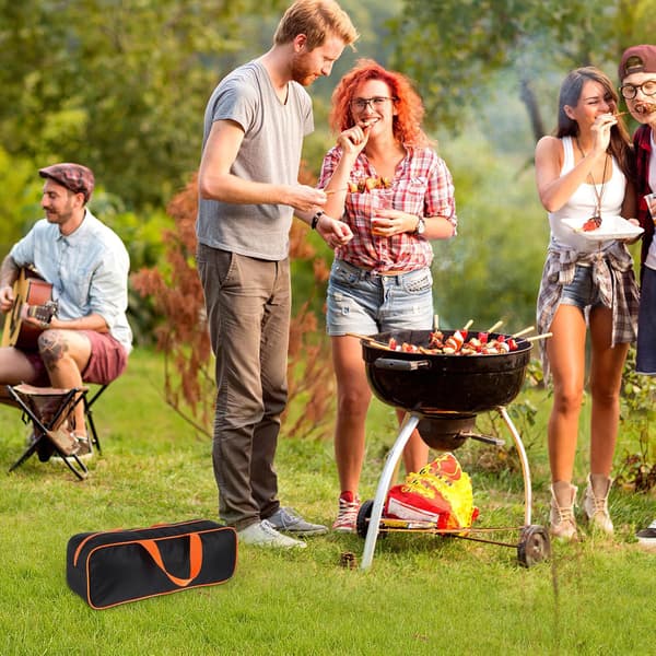 Grillværktøj til grilltilbehør, bærbar opbevaring til udendørs camping og picnics - Rummelig Oxford