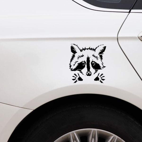 2st Little Raccoon Car Decal Sticke, Funny Animals Car Sticke