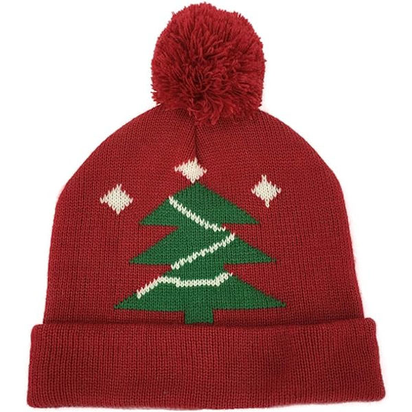 Neulotu jouluhattu riippuvalla pallolla Unisex-joulu