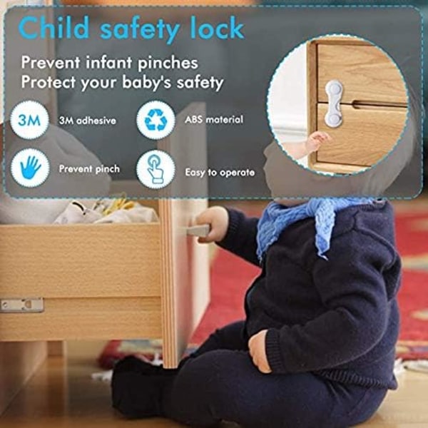 10 Pack Barnsäkerhetsskåpslås - Baby för