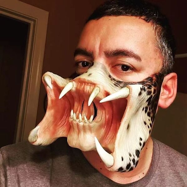 Predator Mask Cosplay Alien Mun Dreads Soldater Halloween Prop, Alien vs Predator Mask Warrior Cos