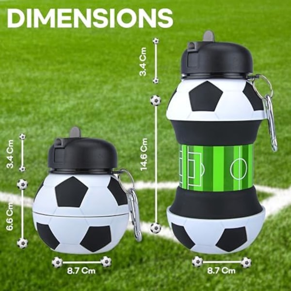 8,7x18cm Vikbar Vattenflaska 19Oz/550ml BPA-Fri Sportvattenflaska för Barn Present Vikbar Vattenflaska för Vandring