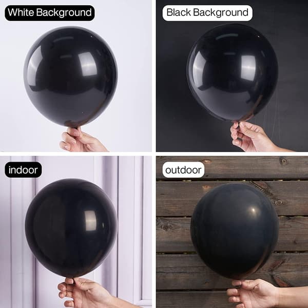 100 stk 10 tommers sorte heliumballonger, sorte heliumballonger