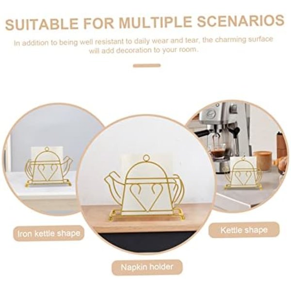 Kande Serviet Holder Støbejern Serviet Organizer Guld Papirhåndklædeholder Bord Serviet Stativ Bryllup Serviet Holder Moderne