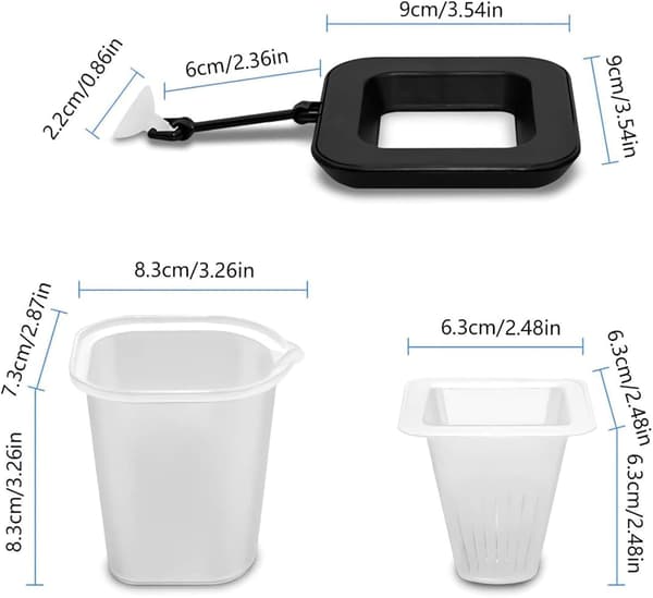 1 Aquarium Flydende Ring Kegle Foderdispenser Akvariefisk Foderdispenser Akvarietilbehør til Guldfisk, Cichlider, Guppyer