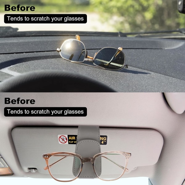 2 stks magnetisk bilbrilleholder, brilleholder til bil, Universal, Solbrilleholder Clip til