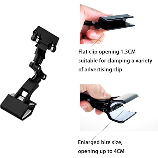 3 stk. Skilteclips Clip Holder Skilteholder Clip Papirholder til Bordplade Clip On Skilt til Papirholder Computerskærm Praktisk Kunstnerartikler Holder