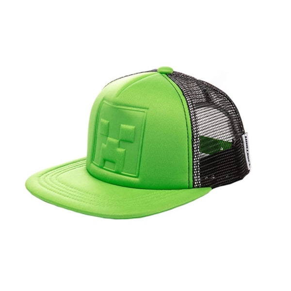 MH-Minecraft Baseball Cap til drenge, Trucker Hat med Creeper, Vid