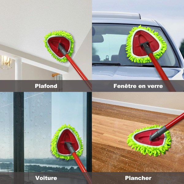 4 st Mikrofibermopp Refillhuvuden, Återanvändbara Moppdynor Kompatibla med Vileda Turbo 2 i 1 EasyWring&Clean Spin Mopp Tvättbara Ersättningsdukar