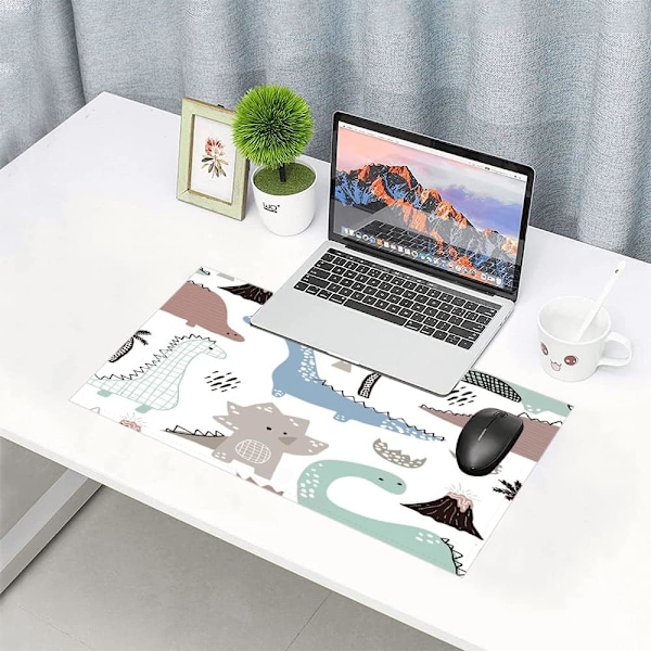 4 stk. Barnas Placemat Enkle å rengjøre, Barnas Bordmatte Litt Vanntette, Søte Tegneserie Dinosaur Bordmatte Vaskbare 13,8×9,8