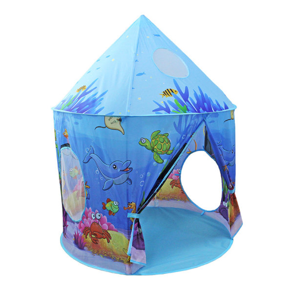 Ocean Blue Castle -lasten teltta, Lasten leikkiteltta, Leikkitelttatalo, Baby telttatalo, Baby Play