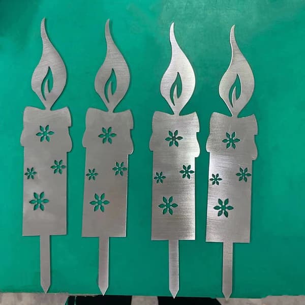 Blue Dream Lot de 4 Inserts pour Bougie Flocon de Neige Pot de