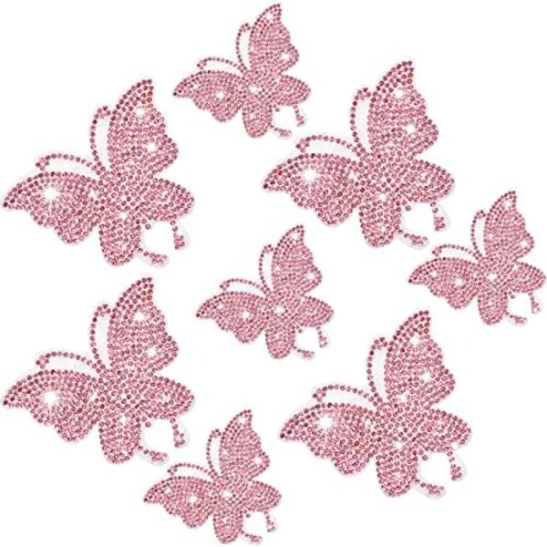 8 stk. Butterfly Bilsticker til Kvinder Krystal Rhinestone Bling Butterfly Stickers Butterfly Stickers Biltilbehør til