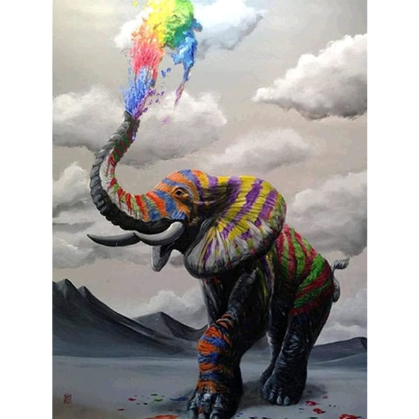 (30x40cm) Elefant Diamantmålning Kits, 5D Diamantmålning