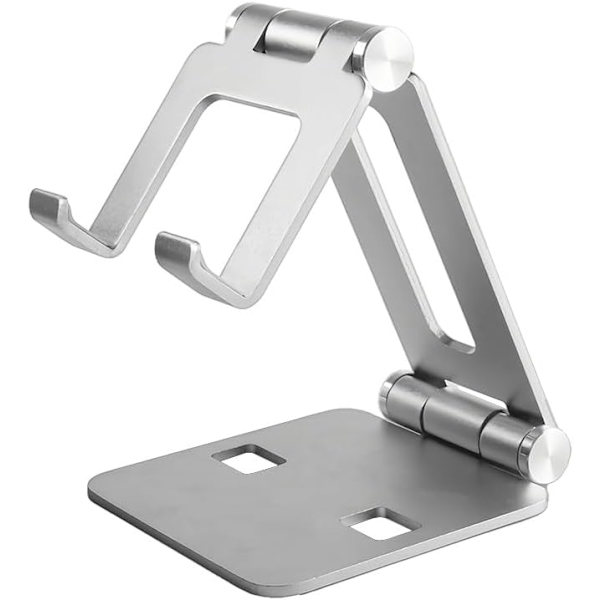 MMOBIEL Mobiltelefon Stativ til Skrivebord - Justerbar Telefon, e-læser og Tablet Holder Universal Kompatibel med iPhone, iPad,
