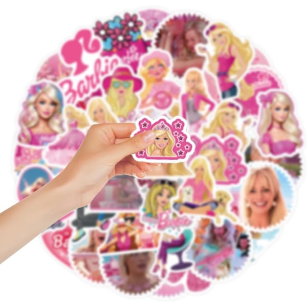 120 kpl Barbi Prinsessa Tarroja, Söpö Prinsessa Tarra, Anime Vinyylitarra, Pinkki Prinsessa Tarroja Kannettavaan Tietokoneeseen, Juomapulloon, Matkatavaroihin, Lumilautaan