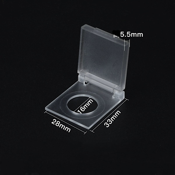16mm 4 stk. Plast Trykknapp Bryter Beskyttelse, Sikkerhetsknappdeksel (Transparent)