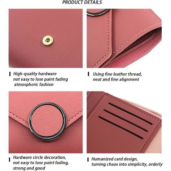 2 stk. Lille Pung til Kvinder, Ultra Tynd PU Læder Kreditkort Holder Clutch Punge til Kvinder