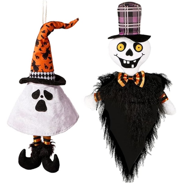 Orange julekranie-vedhæng og festlig Halloween-dekoration