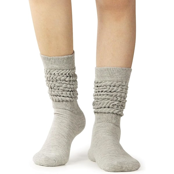 Slouch Strumpor Dam Lårhöga Strumpor Mjuka Scrunch Strumpor 3-pack