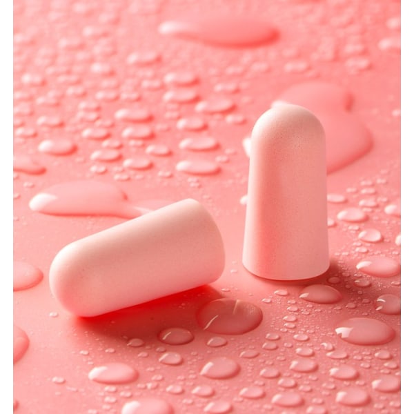 Pink 24 stk bløde svampe ørepropper - støjdæmpende for alle støjende Ev