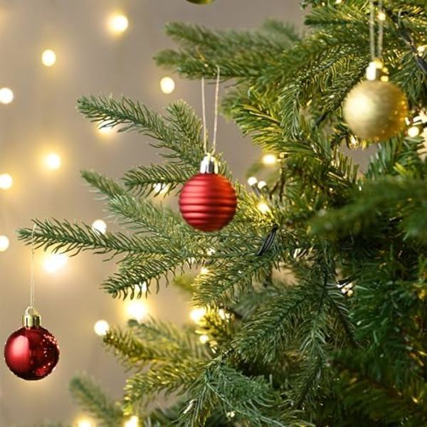Julgranspynt för juldekorationer, 24-pack 1,57 tum Okrossbara julgranskulor, Dekorativa Han
